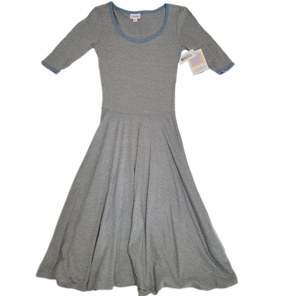 LulaRoe Nicole XXS Fit to Flare Midi Dress